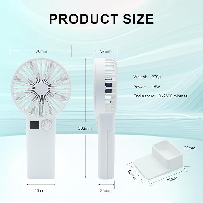 Handheld Brushless Turbo Fan with 19000 RPM High-Speed Drone Motor, Portable Super Strong Wind Cooling Fan, Requires 2x 21700 Battery (Not Included), for DIY/Drone/Camping/Outdoor