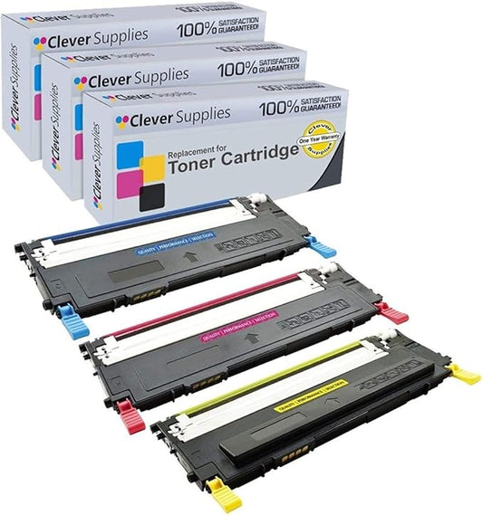 CS Replacement Toner Cartridge Compatible with Samsung CLP 310 CLT-C409S Cyan CLT-Y409S Yellow CLT-M409S Magenta CLP-310 310N 315 315W CLX-3170 3170FN 3175 3175F 3175N 3175FN 3175FW 3 Color Set