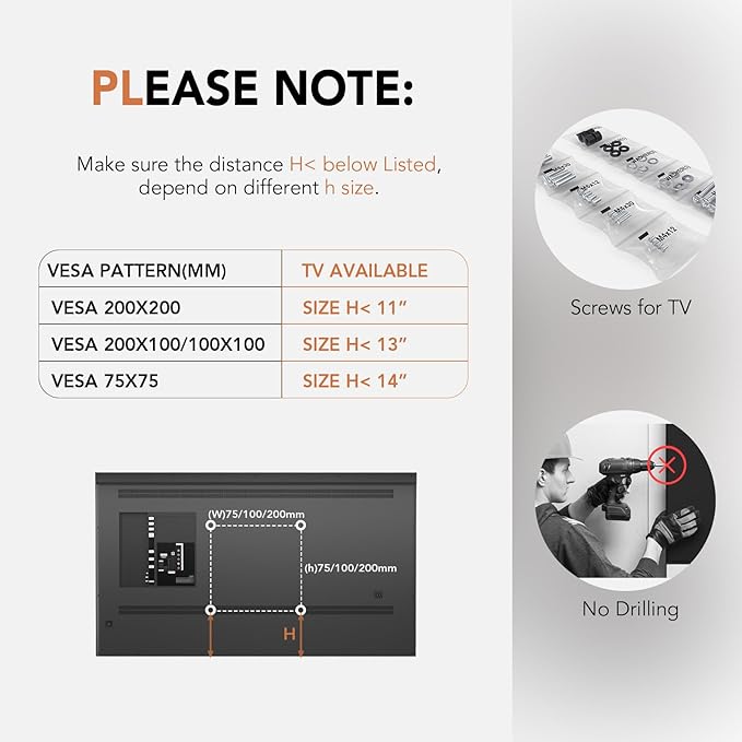 Universal Swivel TV /Table Top TV Stand for 19 to 43 inch TVs with 90 Degree Swivel, 4 Level Height Adjustable, Heavy Duty Tempered Glass Base, Holds up to 99LBS HT02B-001