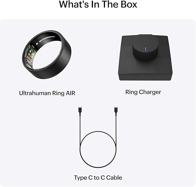 ULTRAHUMAN Ring AIR - Sleep & Fitness Tracker, FSA-Approved Wearable, Smart Ring for Women & Men, No App Fee for Standard Features (Size 5)