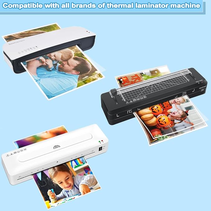 Laminating Sheets, 100 PCS 3 Mil Laminating Pouches 9 x 11.5 Thermal Laminate Sheets Holds 8.5 x 11 Inch Sheets, Universal Lamination Paper for Laminator, Photos, Files, Round Corner Letter Size