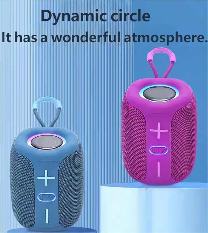 2025 Vibin Wireless Speaker, Colorful RGB Lighting, Bluetooth 5.0 High-Volume Stereo Sound, Dustproof and Waterproof, Easy to Ccarry, for Home, Outdoor Gatherings, and Camping (Camouflage)