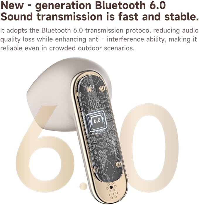 Wireless Earbuds Bluetooth 6.0 Headphones with LED Power Display and Power Bank Charging Case 50H Playtime IPX7 Waterproof in-Ear Ear Buds with Mic Deep Bass Earphones for iPhone Android Samsung