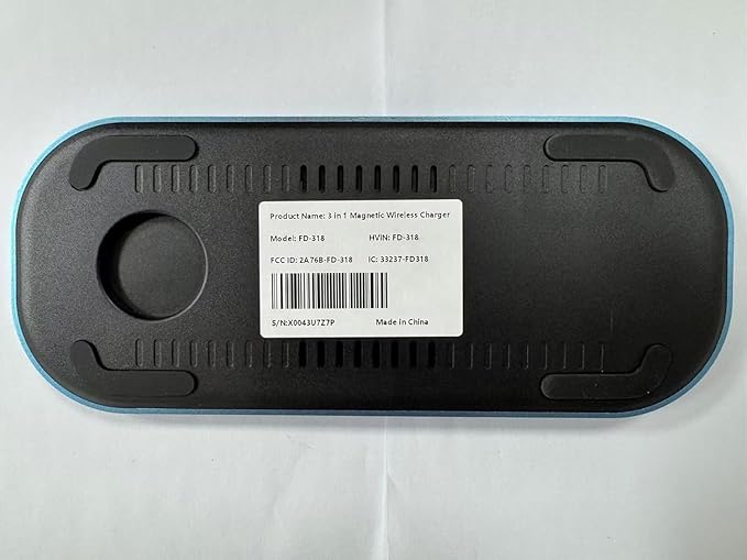 3 in 1 Fast Wireless Charger Stand for iPhone, Foldable Travel Charging Station for Magsafe for iPhone 17/Air/16/15/14/13/12 Series, Apple Watch Series, AirPods pro/2/3/4, Gifts for Women Men (Blue)