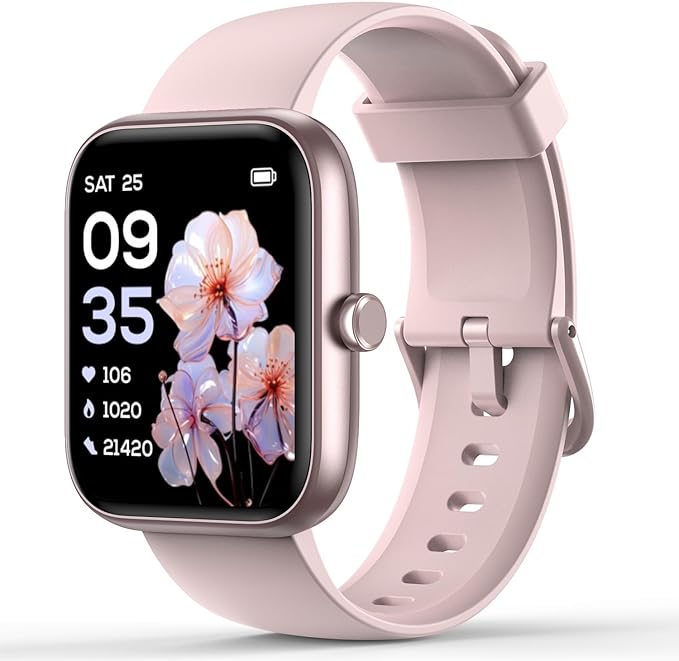 Smart Watch for Men Women with Bluetooth Call,Alexa Built-in Smartwatch,1.8" DIY Dial Fitness Watch with 100+ Sport Mode,IP68 Waterproof Watch Compatible with Android iOS