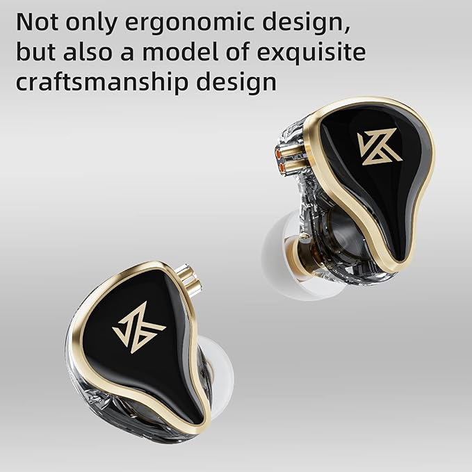 KZ ZAS in Ear Monitor Earphone 7BA+1DD 8 Unit Hybrid Technology IEM Headphones Noise Isolation, 8 Core Cable 3.5mm Jack Wired Earbuds (No Mic, White)