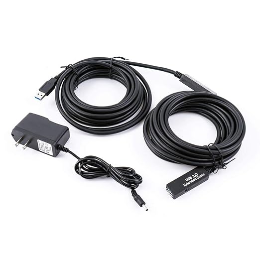 33FT USB 3.0 Active Extension Cable,USB Extension Cord A-Male to A-Female,Compatible with Oculus Quest 3 VR,Headset,Hard Drive,Printer,Webcam,Scanner,PS4 More