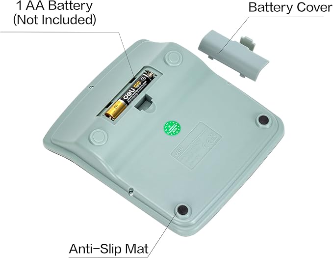 Calculator, Deli Standard Function Desktop Calculators with 12 Digit Large LCD Display and Sensitive Button, Solar Battery Dual Power Office Calculator, Green