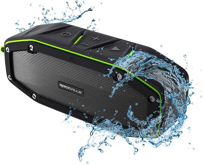 Rockville RPB27 20w Rugged Portable Waterproof Bluetooth Speaker w Bumping Bass!