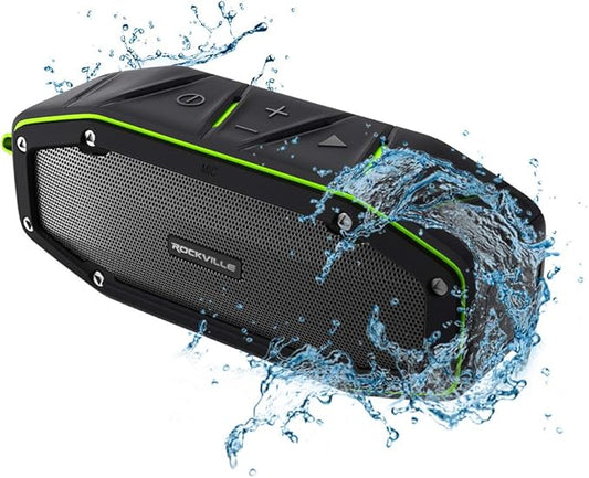Rockville RPB27 20w Rugged Portable Waterproof Bluetooth Speaker w Bumping Bass!