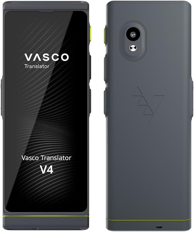 Vasco V4 Language Translator Device | 112 Languages | Free Lifetime Internet in Almost 200 Countries | Stone Gray