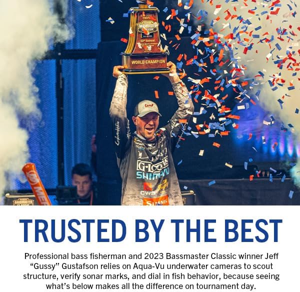 Aqua-Vu Micro Revolution 5.0 HD Underwater Fishing Camera – Portable 5" LCD, 1080p Video, 60' Cable, IR Light, Revolution Spool – Ice Fishing, Kayak Fishing, Sonar & Fish Finder Companion