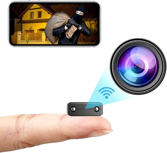 Wi-Fi Camera 1080P HD Smart Home Cameras Mini Cameras Cam with Motion Sensor Night Vision App Control Cellphone Control No Battery No Need Wi-Fi