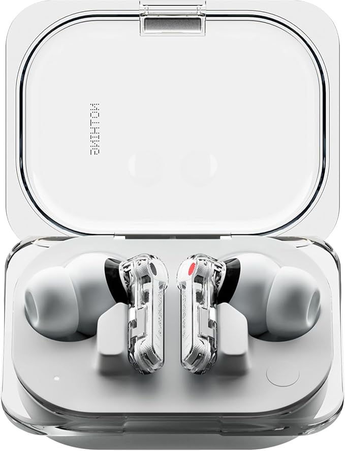 Nothing Ear (a) Wireless Earbuds, 45dB Hybrid Noise Cancelling Earbuds, Hi-Res Audio, Advanced Equaliser, Dual Connect, 6 Mics, 42.5H Playtime Ear Buds Wireless Bluetooth, White