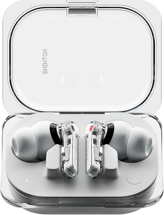 Nothing Ear (a) Wireless Earbuds, 45dB Hybrid Noise Cancelling Earbuds, Hi-Res Audio, Advanced Equaliser, Dual Connect, 6 Mics, 42.5H Playtime Ear Buds Wireless Bluetooth, White
