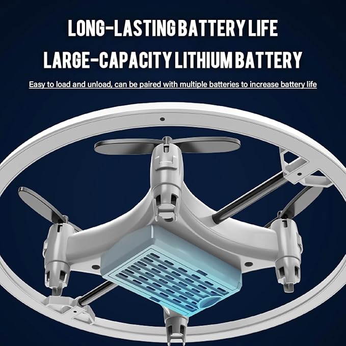 Small Remote Control Drone Quadcopter, 360 Degree Flip LED Light, 90 Degree Circle Flight, 8-12 Years Old Children's toy Mini Drone Christmas Gift