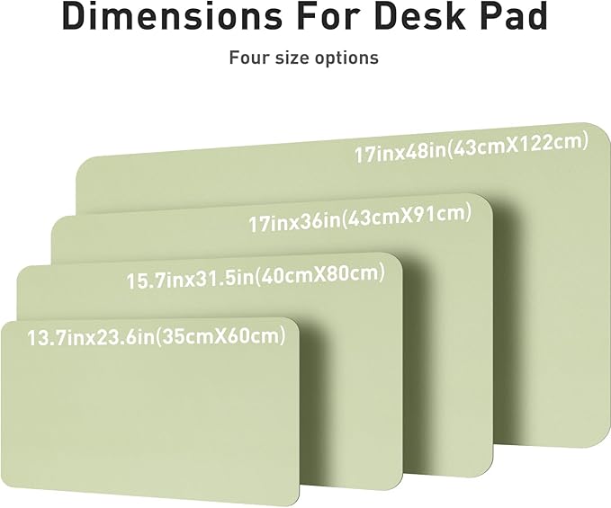 Aothia Leather Desk Pad Protector, Large Mouse Pad, Office Desk Mat, Non-Slip PU Leather Desk Blotter, Laptop Desk Pad, Waterproof Desk Writing Pad for Office and Home (Grass Green, 23.6" x 13.7")