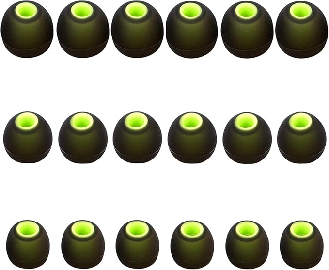 Silicone Replacement Earbud Tips Earbud Covers Fit for in-Ear Headphones (Inner Hole 3.8mm -5.1mm) Earbud Replacement Tips Earbud Rubber Tips 9 Pairs S/M/L