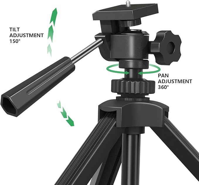 Compact Tabletop Tripod for Spotting Scope Monocular Camera Projector, Adjustable Tripod Stand with 1/4-20 Threads