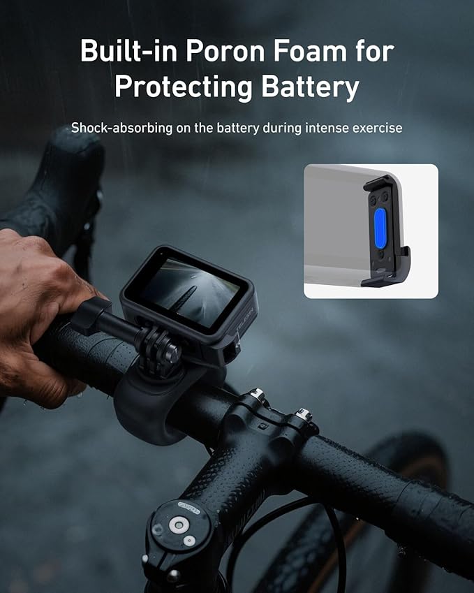 TELESIN° G2 Upgraded Battery Door Cover for GoPro 13 12 11 10 9, Water Snow Resistant Protective Case Charger Type-C Charging Mount for Go Pro Hero 13 Hero 12 Hero 11 Hero 10 Hero 9 Black Accessories