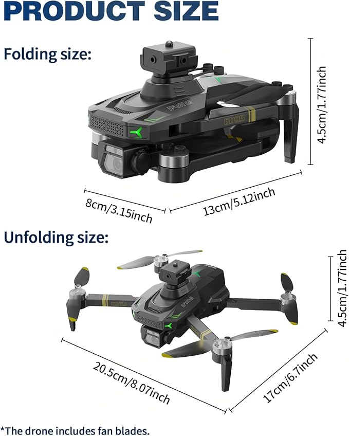 Drone with Camera, 1080P HD Foldable Drone with Gravity Control, Gesture Selfie, Altitude Hold, 360° Flip, One Key Start, 1 Batteries – Beginner-Friendly Toy for 12+ Boys and Girls