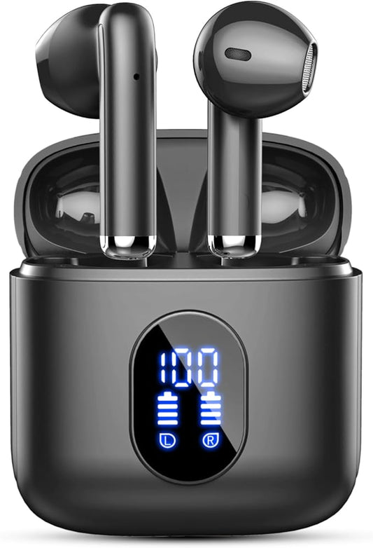 Wireless Earbuds, in Ear Headphones with 4 ENC Mics, Bluetooth 5.4 Ear Buds Hi-Fi Stereo, 36H Playtime Earphones with USB-C Charging Case, 3g Lightweight, IP7 Waterproof Headset for Running/Work