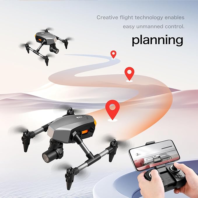 XD1 Foldable Drone with Dual Camera & Optical Flow Positioning - 1080P HD RC Quadcopter for Adults/Beginners, 3-Section Battery, Indoor/Outdoor Aerial Photography, FAA Certified