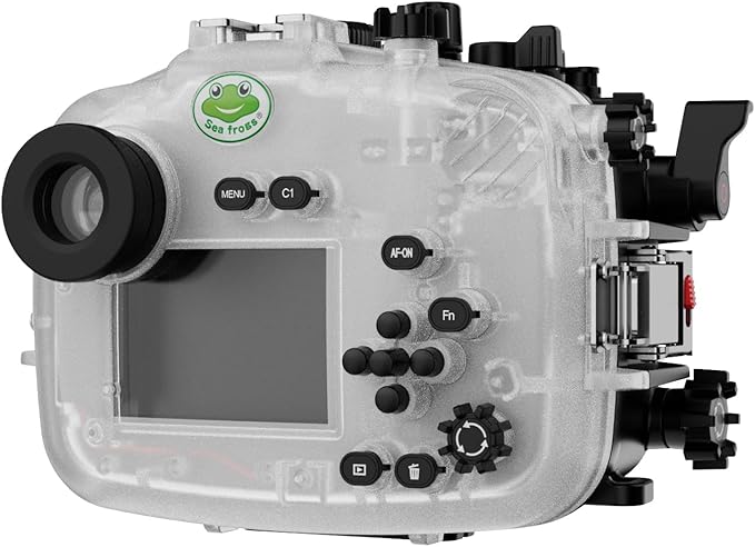 Sea frogs Underwater Camera Case Compatible with Sony A7C-II for E PZ 16-50mm F3.5-5.6 OSS IPX8 40m/130ft Maximum Diving Depth A7C-2 Waterproof Camera Housing for Diving, Surfing, Rowing A7C II