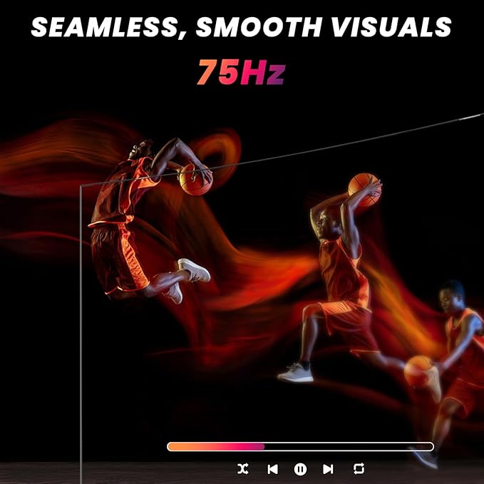 1800R 27 inch Curved Monitor 1080p,Borderless Display,4000:1 Contrast Ratio,75Hz Computer Monitor with FreeSync & Eye-Care,Tilt Adjustable for Home Office,Eye Comfort(HDMI Cable Included)