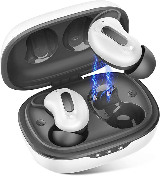 Sleep Earbuds, Mini ANC Wireless Earbuds Bluetooth 5.4 Headphones Deep Bass Stereo, 48H Playtime Ear Buds, 4 ENC Noise Cancelling Mic, In Ear IP7 Waterproof Earphones for Side Sleepers,Touch Control