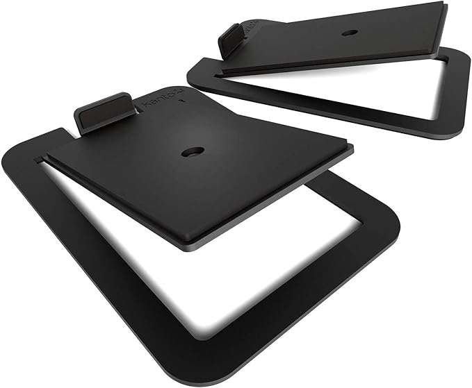 Kanto YU Powered Bluetooth Bookshelf Speakers Bundle S4 Desktop Speaker Stands - (Pair) Matte Black