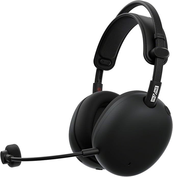 Sony INZONE H9 II Wireless Noise Canceling Gaming Headset, WH-1000XM6 Drivers, Lightweight, Detachable Cardoid AI Mic, 2.4GHz and Bluetooth, Soft Case, for PC, PS5, Switch, and Mobile, Black