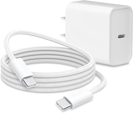 6FT iPad USB C Cable 20W Wall Charger for iPad 11th A16 10th, 12.9-inch iPad Pro 3rd/4th/5th/6th/M4, 11-inch iPad Pro First/2nd/3rd/4th/M4, iPad Air 4th/5th/M2/M3, iPad mini/mini Pro A17 Charging Cord