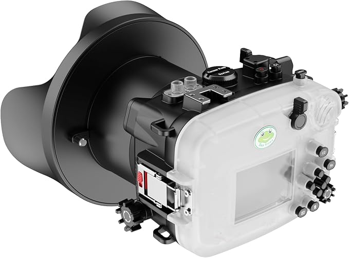 Sea frogs Camera Housing Compatible with Sony ZV-E1 with FE 16-35mm F4 ZA OSS Wide Angle Lens,Waterproof IPX8 Rated, 40m/130ft Depth Protection Underwater Camera Case, Ideal for Diving, Surfing