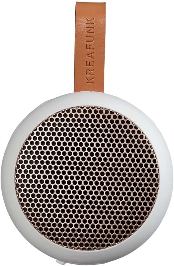 aGO2 Portable Bluetooth Speaker, White, Water Resistant (IPX5) and Durable, Up to 25 Hours of Wireless Play, Voice Assistant, Stereo Sound, Wireless Speaker for Indoor and Outdoor