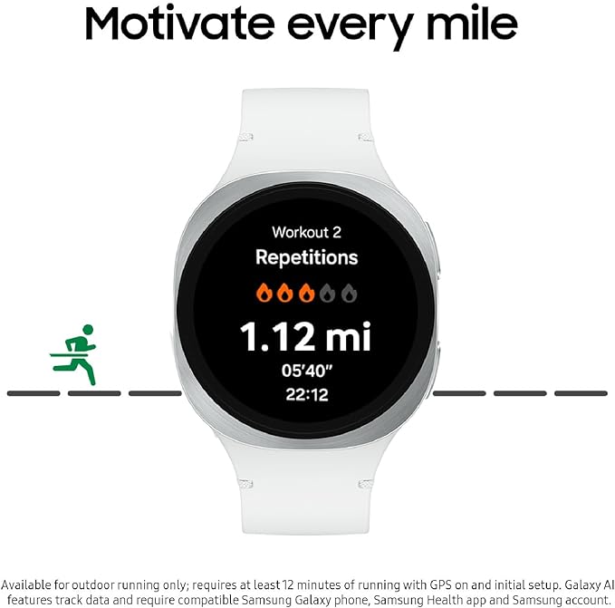 Samsung Galaxy Watch 8 (2025) 44mm LTE Smartwatch, Cushion Design, Fitness Tracker, Sleep Coaching, Running Coach, Energy Score, Heart Rate Tracking, Graphite [US Version, 2 Yr Warranty]