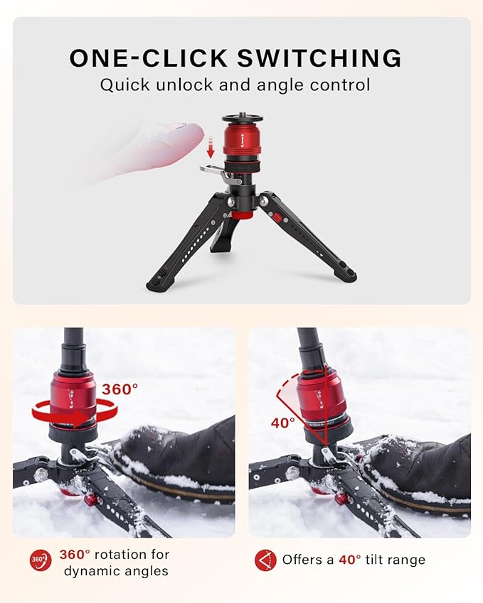 IFOOTAGE 59” Monopod with Feet,Cobra 3 Strike A150S,Professional Travel Camera Monopod,Pedal Lock Base,One-Click Design,for VCR DSLR Nikon Sony,Max.Load 11lbs/5KG