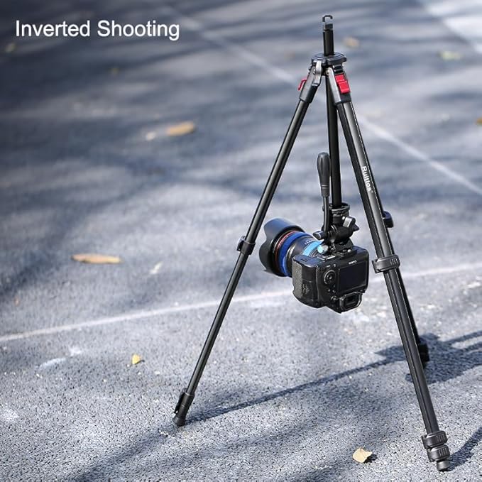 Travel Tripod, 68" Camera Fluid Tripod Lightweight Aluminum Portable for DSLR/SLR Cameras, Video Camcorders, Action Cameras, Phones, Telescopes...11lbs (TM66-FB1)