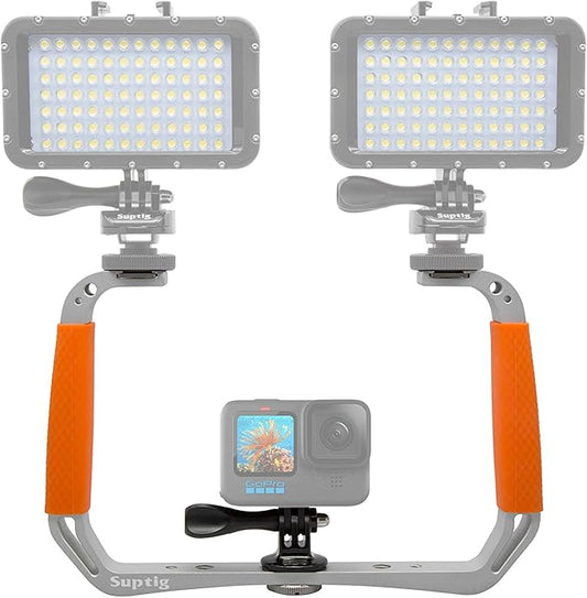 Suptig Dive Rig, Action Camera Rig Compatible for Gopro Hero 13 12 11 10 9 8 7, DJI Osmo, Insta 360, Akaso, Olympus TG, Phone and More Action Camera