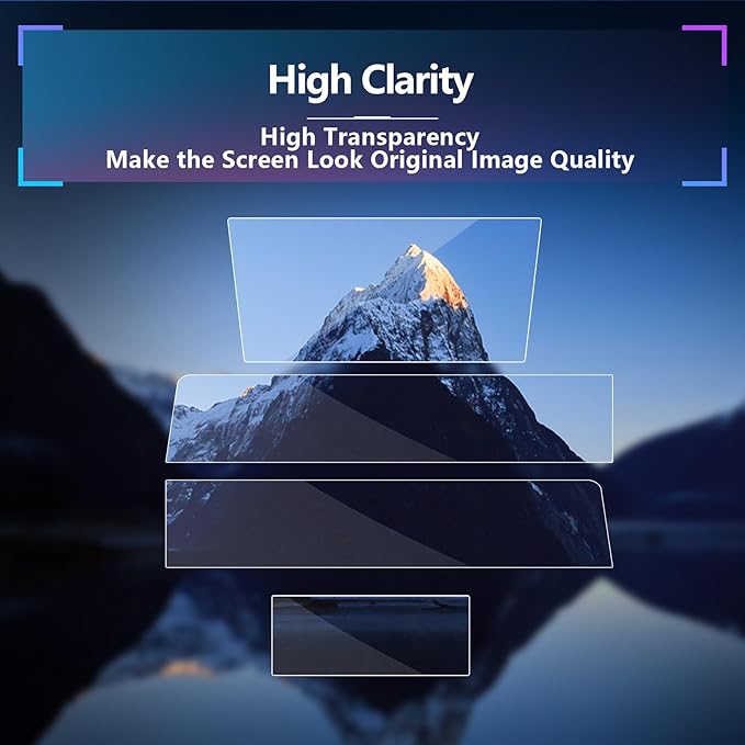 SXCY 7PCS for 2025 Lincoln Navigator Screen Protector [Tempered Glass, GPS]+[Nano, Front Display Apart+Rear AC] for Lincoln Navigator Accessories 2025 Navigator Display Screen