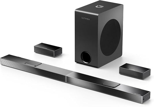 ULTIMEA 5.1.2 Dolby Atmos Soundbar with 8" Wireless Subwoofer, Upward-Firing Drivers, Home Theater Surround Sound System for TV, 4K HDR, Nova S80 (2025 Upgraded Speakers)