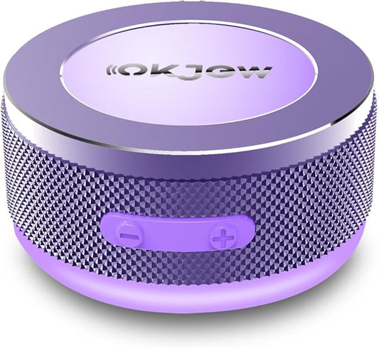 Bone Conduction Speaker Bluetooth Vibrating Speakers with Colorful LED Lights Portable Surface-Adsorption Speakers for Unique Sound Effects Ideal for Home, Outdoor and Party Use (Purple)
