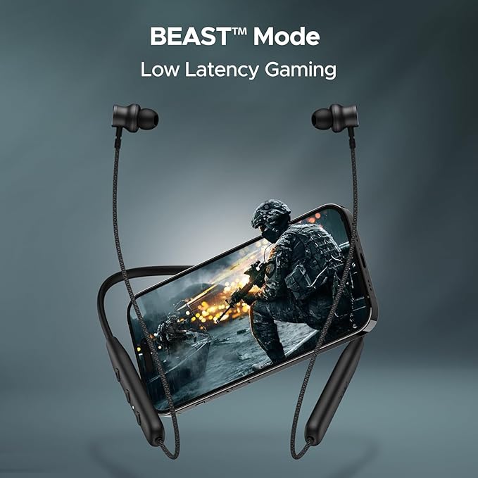 Bluetooth Headphoneswith Stereo Sound,Headphones Wireless with 60 Hours Playtime,Wireless Headphones,Ear Buds Wireless Bluetooth Earbuds (Black)