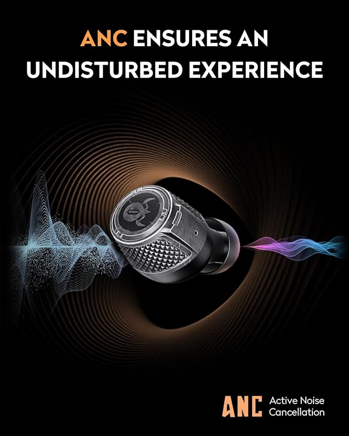 GravaStar Sirius Plus True Wireless Earbuds, Bluetooth 5.3 Active Noise Cancellation ANC Headphones, 28H Playtime, ENC Clear Call, Customization App, IPX4 for Sports/Work -Yellow