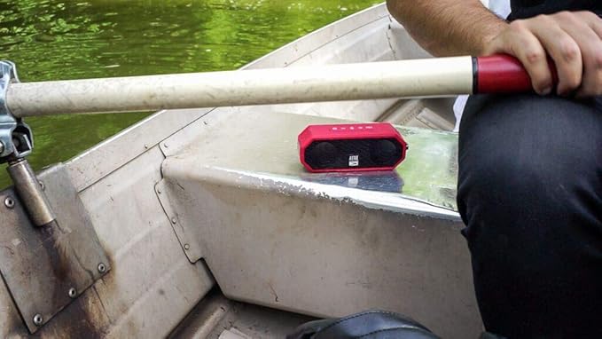 Altec Lansing LifeJacket H2O 4 - Waterproof Bluetooth Speaker, Durable & Portable Speaker with Voice Assistant, 10 Hour Battery Life & 100 Foot Range, True Red