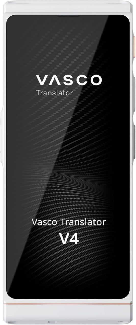 Vasco V4 Language Translator Device | 112 Languages | Free Lifetime Internet in Almost 200 Countries | Pearl White