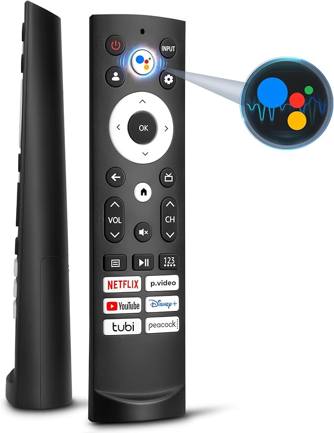 Voice Remote Control Replacement for Hisense Smart Google TV，Compatible with Hisense QLED UHD Mini-LED ULED Google TVs