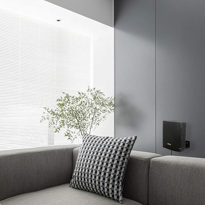 Wall Mount Holder for ASUS ZenWiFi AX AC (XT8 CT8 XT9) Whole-Home Tri-Band Mesh System WiFi 6 System Wall Bracket Hanger Stand Compatible with ASUS ZenWiFi AX AC (Black 1Pack)