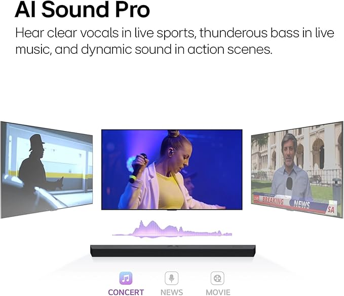 LG S95TR 9.1.5-Channel OLED evo TV Matching Home Theater Soundbar with Rear Surround Speakers and Wireless Subwoofer, Wow Orchestra, Dolby Atmos, WOWCAST Built-in (2024 Model)