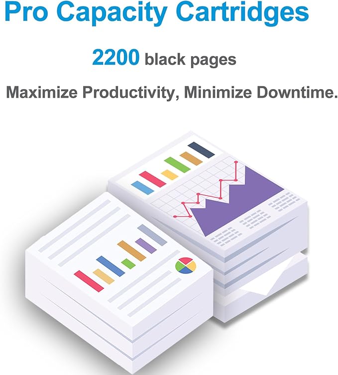 902XL Ink Cartridges Black 2 Pack Compatible for HP 902 XL Fit for OfficeJet 6978 6968 6958 6970 6960 6975 6962 6950 6954 6951 6956 6961 6963 6964 Printers for HP902 HP902XL (Black Ink, 2 Pack)